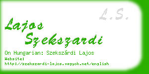 lajos szekszardi business card